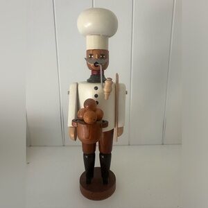 Erzgebirge German incense smoking man: 10” high.  Baker.